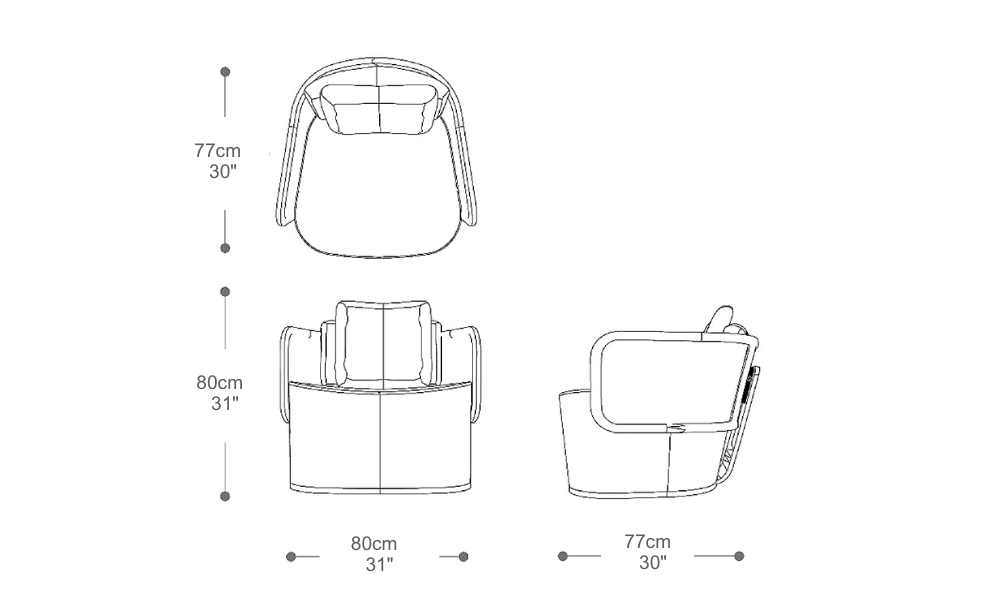Image of the main dimensions of the product